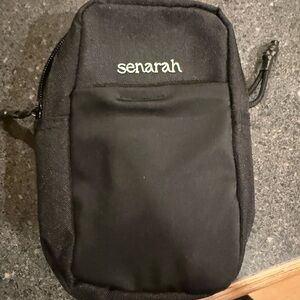 Senarah Black Travel Pouch with Front Pocket